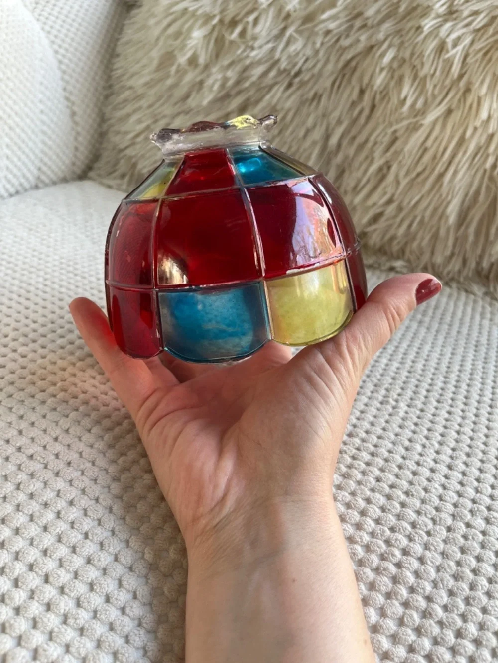 Vintage Westmoreland Glass Company - Multicolor Fairy Lamp Shade - Picture 7 of 7